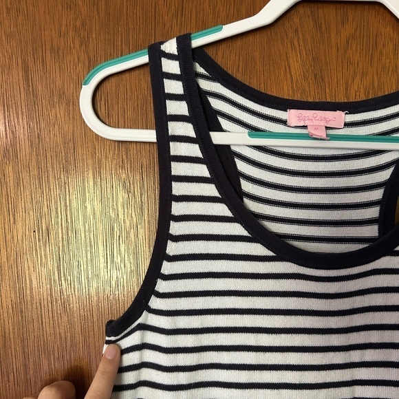 Lilly Pulitzer Navy and White Striped Mini Dress - Picture 7 of 12